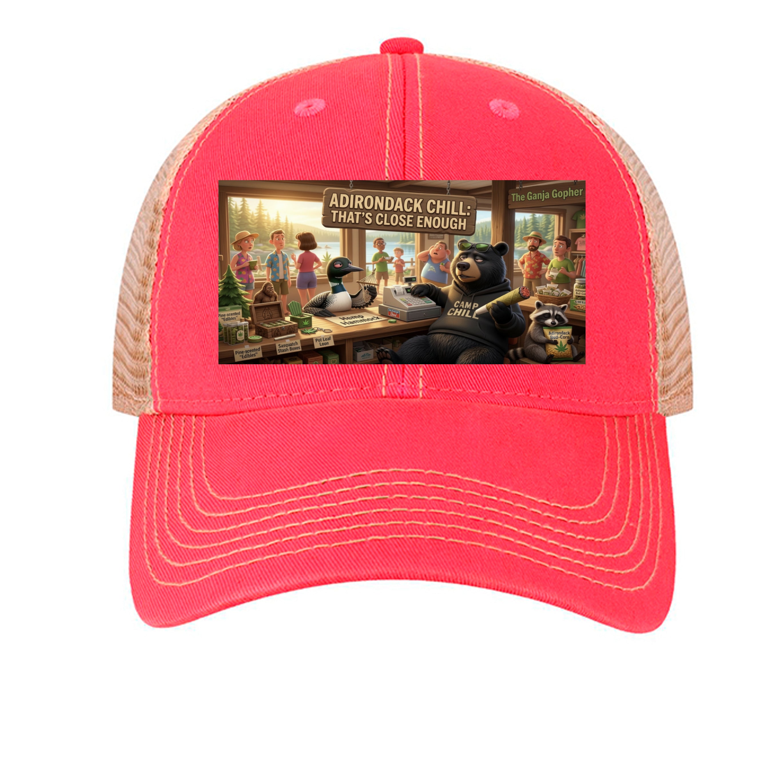 Dark Pink/ Khaki - OFA - FRONT